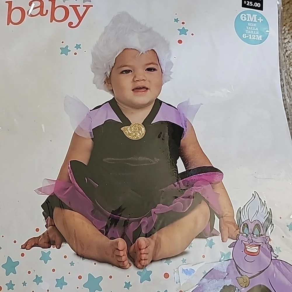Disney Ursula Infant Halloween Costume 6-12 Months